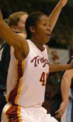 Jamie Funn led USC with a career-best 11 rebounds in Saturday's win over Oregon.