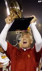 USC was left out of the BCS title game despite being the top team in both polls, while Oklahoma made it after losing the Big 12 championship game 35-7 to Kansas State.