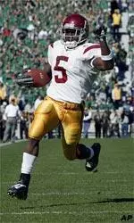 Tailback Reggie Bush, who had a 58-yard TD run against Notre Dame last year, leads top-ranked USC against the Irish this Saturday.