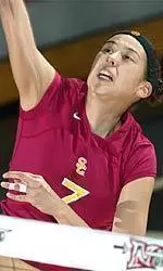 Bibiana Candelas led with 16 kills as the Women of Troy beat College of Charleston in the first round.