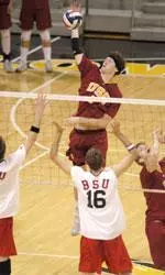 Jeff Bailey has nine kills for the Trojans.