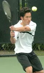 Drew Hoskins (above) and Daniel Langre clinched the doubles point and won both of their singles matches in USC's win.