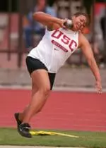 L'Orangerie Crawford broke the USC shot put mark on Saturday.