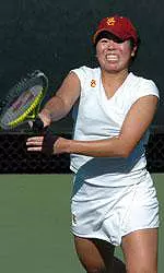 Dianne Matias defeated Tara Livesay to clinch USC's eighth-straight victory.