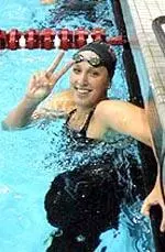 Kalyn Keller after winning the 1500m freestyle