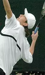 Adriano Biasella advances to the quarterfinal round of the Pac-10 Tournament.