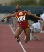 Michelle Sanford jumped 43-10 1/2w at the Texas Relays