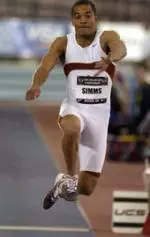 Allen Simms won the long and triple jumps for USC