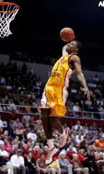 Nick Young heads to the basket for a first-half dunk.