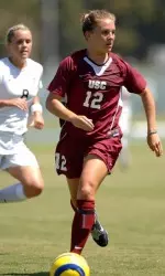 Freshman Amy Rodriguez scored her second goal of the weekend to help USC post its fifth straight home win.