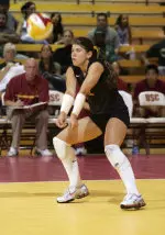 Debora Seilhamer had 21 digs in Friday's 3-0 loss to No. 2 Washington