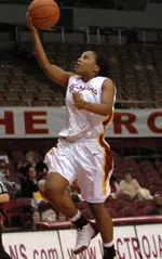 Camille LeNoir has scored in double figures in every game for the Women of Troy.