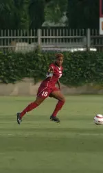 Freshman defender Meagan Holmes is one of four Trojans to be named to SoccerBuzz's West Region teams.