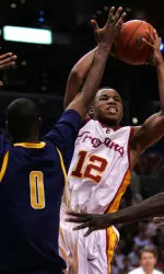 Ryan Francis shoots as California's Rod Benson guards during the second half.