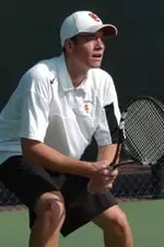 Freshman Adam Loucks and the Trojans will next face Harvard in the USTA Indoor Championships consolation play