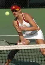 Carine Vermeulen (above) and Nicole Leimbach earned a come-from-behind win at No. 1 doubles.