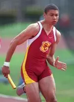 Senior Wes Felix ran the second leg of the 4x100 meter relay at the Mt. SAC Relays on Sunday.