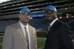 USC All-Americans Shaun Cody (left) and Mike Williams were selected by the Detroit Lions in the 2005 NFL draft.
