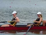 Sophomore Simone Manhold (above, left) received 2005 All-Pac-10 honors.