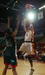 Junior Jamie Funn averages 5.5 point and 5.8 rebounds per game.