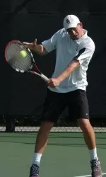 Adam Loucks didn't lose at doubles or singles on Saturday.