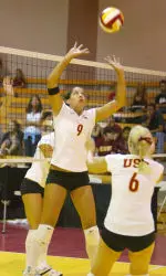 Freshman Taylor Carico has been putting up strong numbers as the team's No. 1 setter.