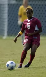 Meagan Holmes anchors the Trojans defensive lines at center back.