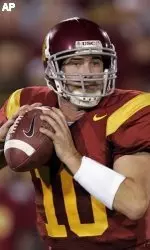 Southern California quarterback John David Booty gets set to pass against Oregon.