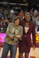 Cheryl Miller and Lisa Leslie were honored during USC's opening win vs. Long Beach State.