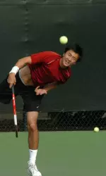Chong Wang won 7-5, 6-1 at No. 6 singles.