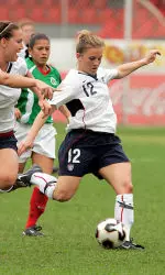 Amy Rodriguez will be heading back home after playing at the Algarve Cup with the U.S. National Team.