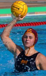 Erika Figge punched in four goals during USC's exhibition match at Hawai'i.