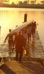 Women's rowing set to compete against the Lions.