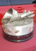 The USC Trojans have clinched the 2005-06 Lexus Gauntlet Trophy.