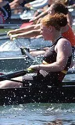 Junior Simone Manhold helped to lead the Varsity Eight to victory over Ohio State and Michigan.