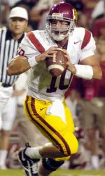 John David Booty looks for a receiver during the second quarter. (AP Photo)