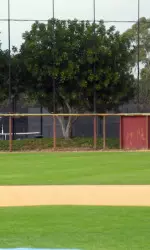 The outfield wall at Dedeaux Field is being renovated in time for the 2007 season opener on Jan. 30