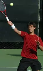 Dejan Cvetkovic faces UCLA's Haythem Abid in the Sherwood Cup title match.