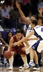 Jamie Hagiya dealt with ASU's pressure and led all scorers with 13 points.
