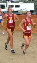 Freshmen Kristin Byrne (left) and Brianna Bentley are two of USC's eight entrants for the Titan Invitational
