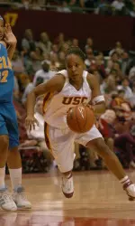 Junior point guard Camille LeNoir is back in action for the Women of Troy.