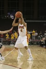 Simone Jelks his a three and was 2-for-2 from the free-throw line for USC.