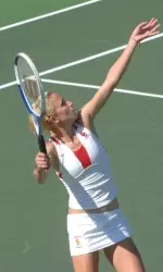 Lindsey Nelson won her first two Pac-10 singles matches in straight sets.