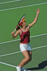 Anca Anastasiu got off USC's singles to a good start with a 6-1, 6-0 win over Francine Whu.