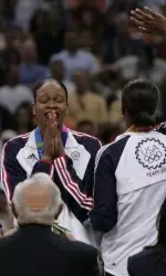 USC alum Tina Thompson is a two-time Olympic gold-medalist for the USA.
