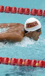 Junior Ankur Poseria is the new USC record holder in the 100m fly.