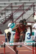 Trojan sophomore Shalina Clarke won the women's 100m and 400m hurdles at the Rossi Relays today in Claremont, Calif.