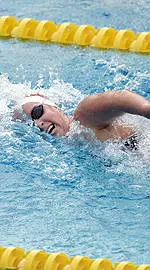 Senior Whitney Hentzen turned in a career-best effort 4:42.67 during her third-place swim in the 500y free on Thursday.