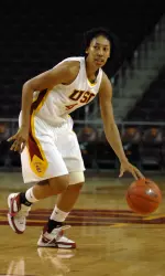 Simone Jelks hit a career-best three 3-pointers in the game.