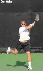 Jaak Poldma stayed undefeated in dual match singles play with another win on Friday.